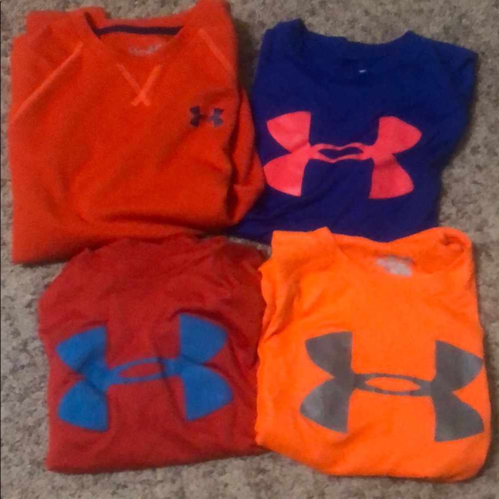 shirts all medium besides the red one size small